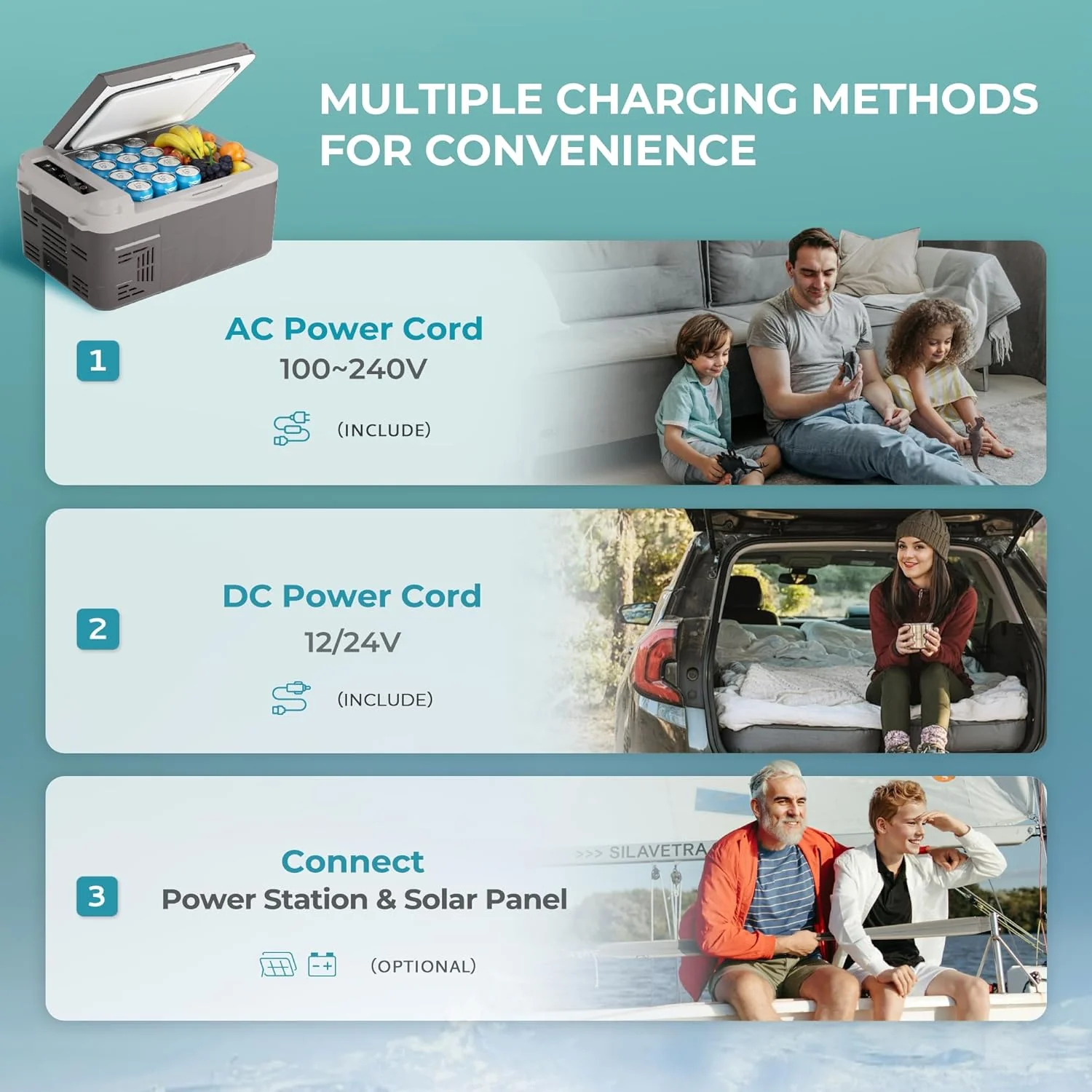 Nevera Eléctrica EUHOMY con Control vía Aplicación – Refrigerador y Congelador Portátil para Coche