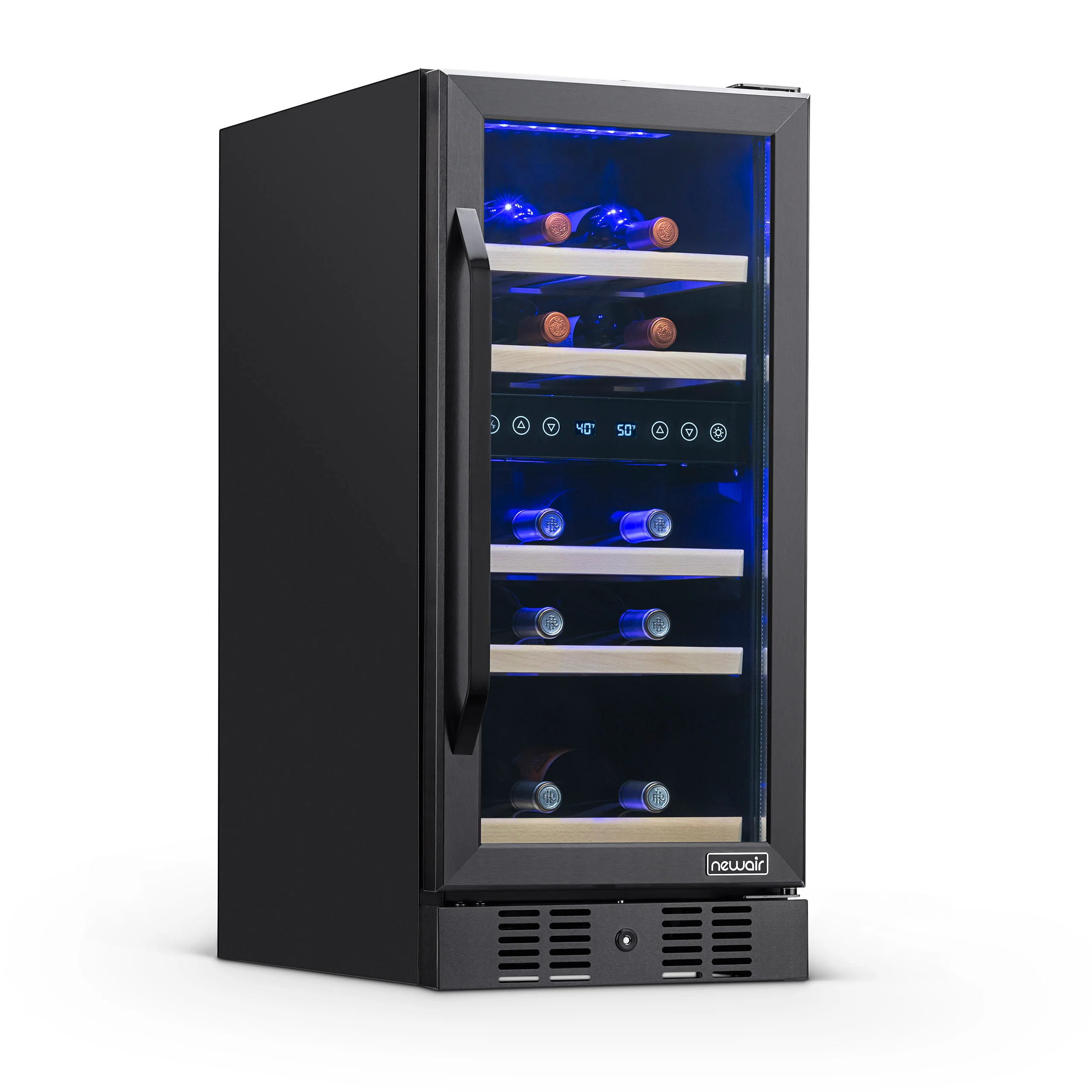 2025 Newair® Refrigerador de Vinos Empotrable Negro – 29 Botellas – 14,8