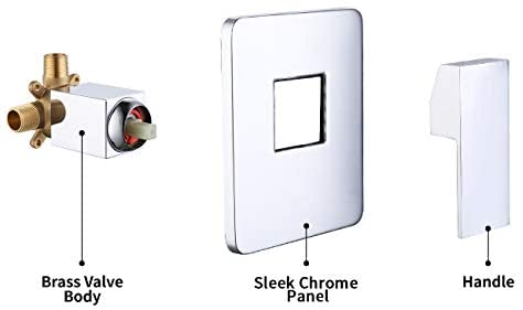 Grifo de Ducha KES Negro con Válvula de Ducha y Cabezal de Lluvia