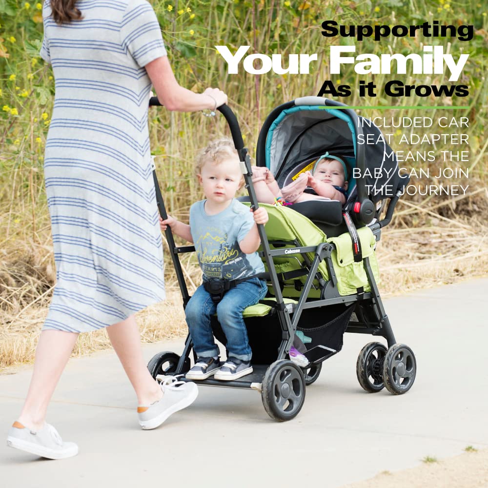 2025 Silla de Paseo Joovy Caboose Graphite Appletree – Cochecito Doble Compacto y Versátil