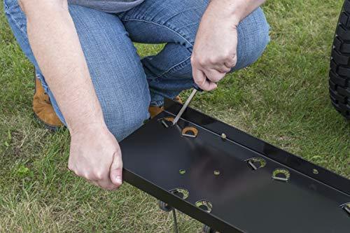 Agri-Fab 45-0295 Descompactador Manual de Césped de 48 Pulgadas con Dientes, Negro, Mediano