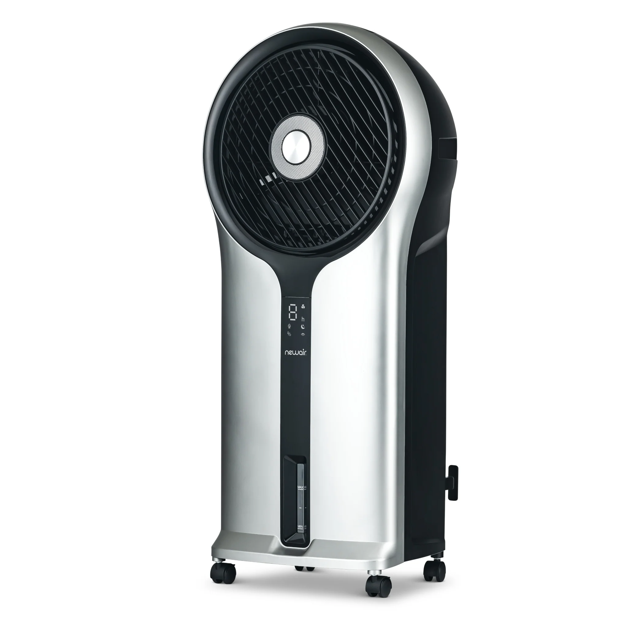 2025 Newair® Enfriador de Aire Evaporativo y Ventilador Portátil 470 CFM con Placa de Enfriamiento tipo Panal – Plateado