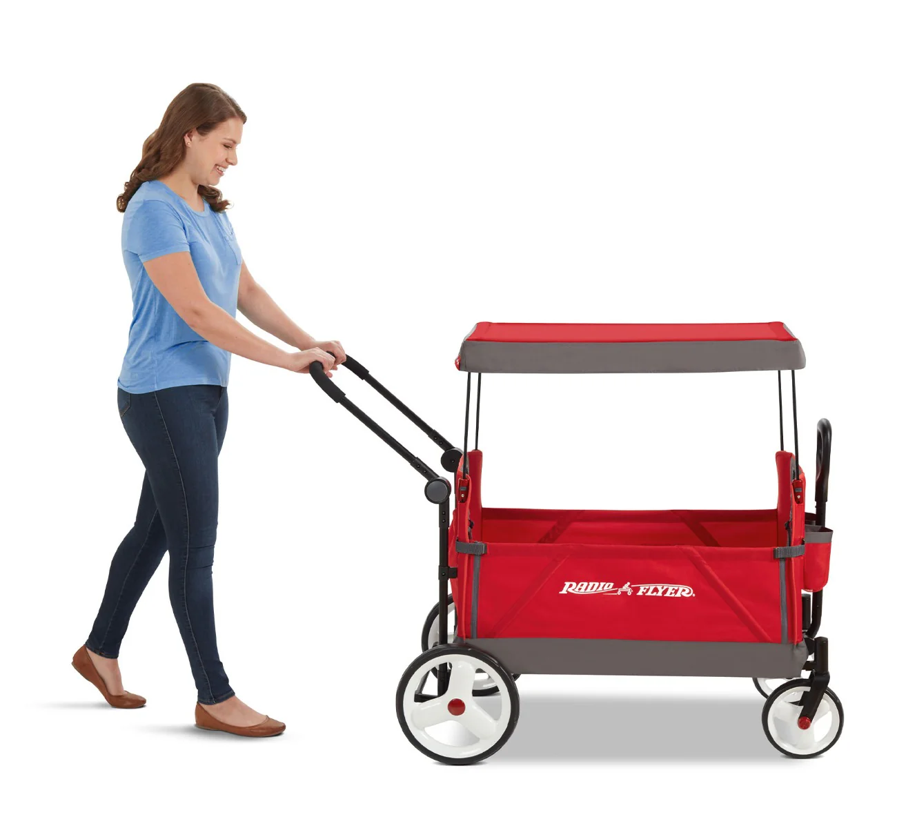2025 Convertible Stroll 'N Wagon – Dirección Versátil, Plegado Fácil, Seguridad y Comodidad para Toda la Familia