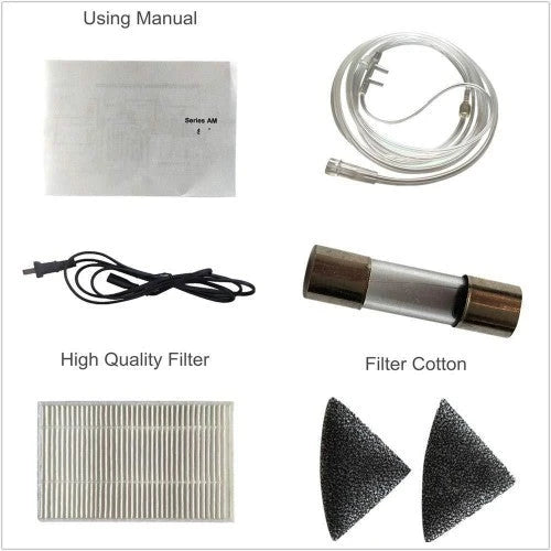 Generador Portátil de Concentrador de Oxígeno COXTOD para Hogar, Ajustable 1-5L/min, 93% de Alta Pureza de Aire, Modelo AM-1