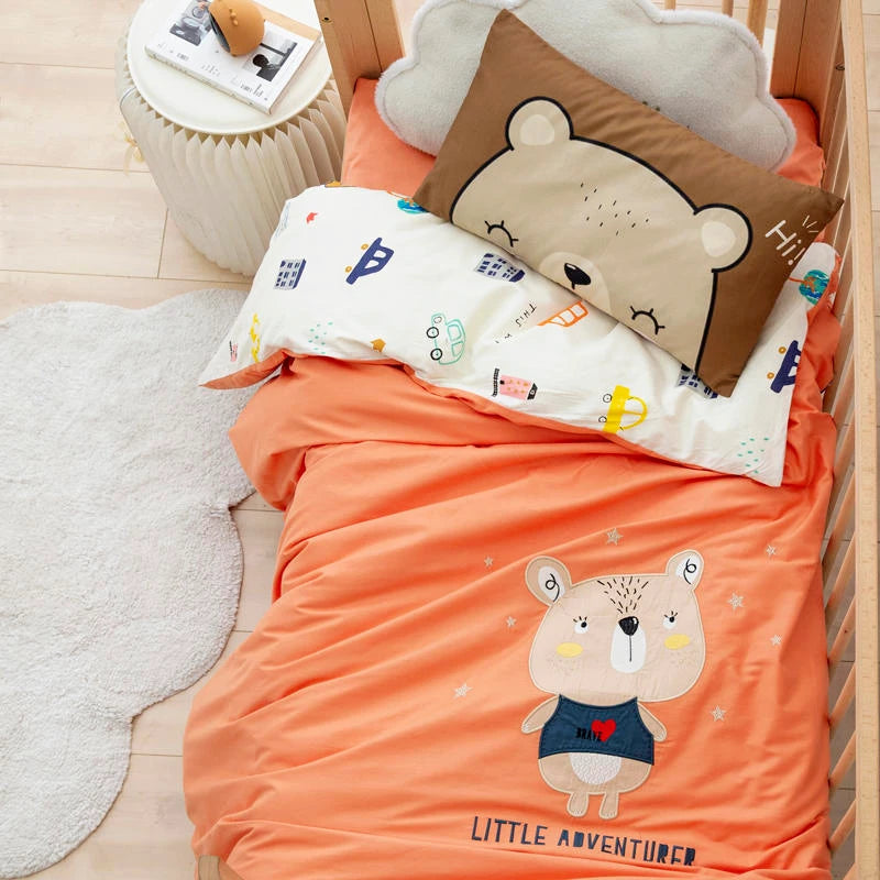 Kit de Bordado con Apliques de Algodón para Bebé Osito