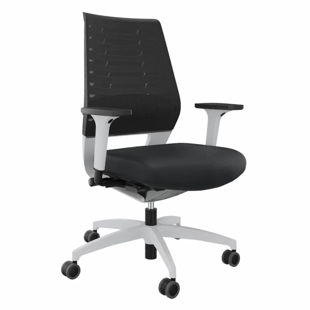 2025 Silla de Oficina Ergonómica Dauphin X-CODE XC 5380 – BLANCA – Respaldo de Color