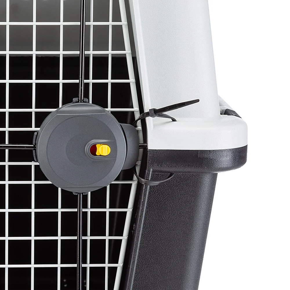 2025 Atlas – Transportín para animales seguro y versátil, con cierres de seguridad, ventilación, comedero y ruedas opcionales, conforme a las normas IATA