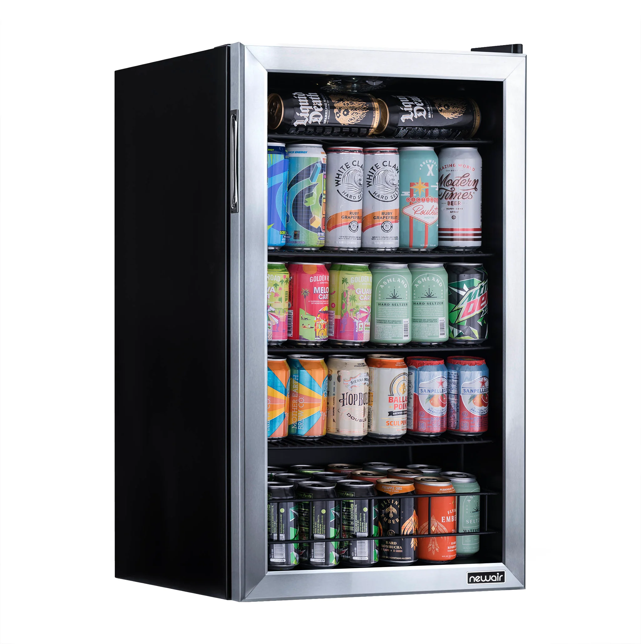 2025 Newair® Refrigerador de Bebidas Independiente de Acero Inoxidable – 126 Latas – 18,9