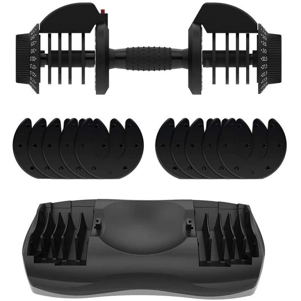 Mancuerna Ajustable Ativafit con Dial de Peso, Mango y Placas para Gimnasio en Casa – Nota: Unidad Individual (71.5 lbs)