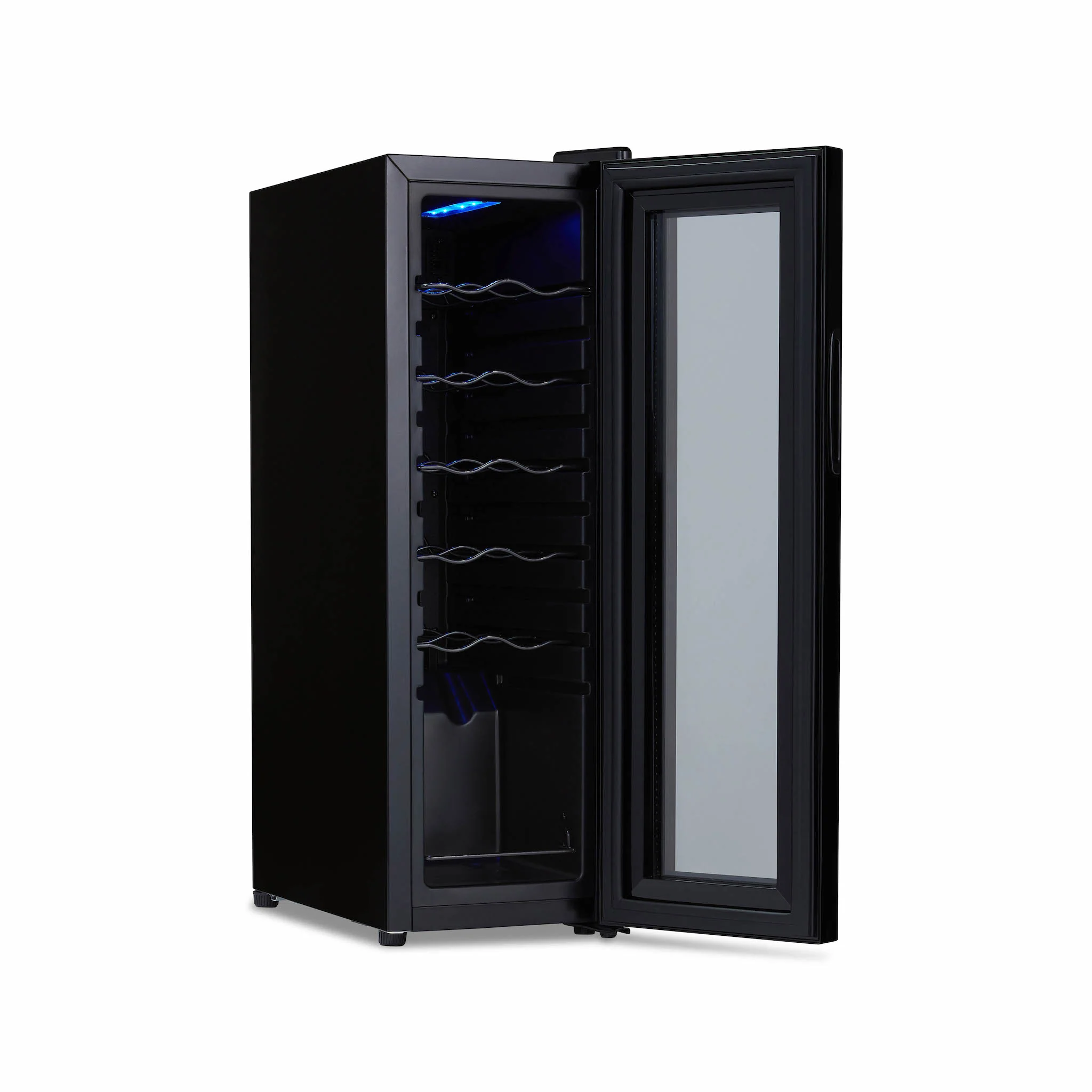 2025 Refrigerador de Vinos Independiente Newair® Negro – 12 Botellas – 13,6