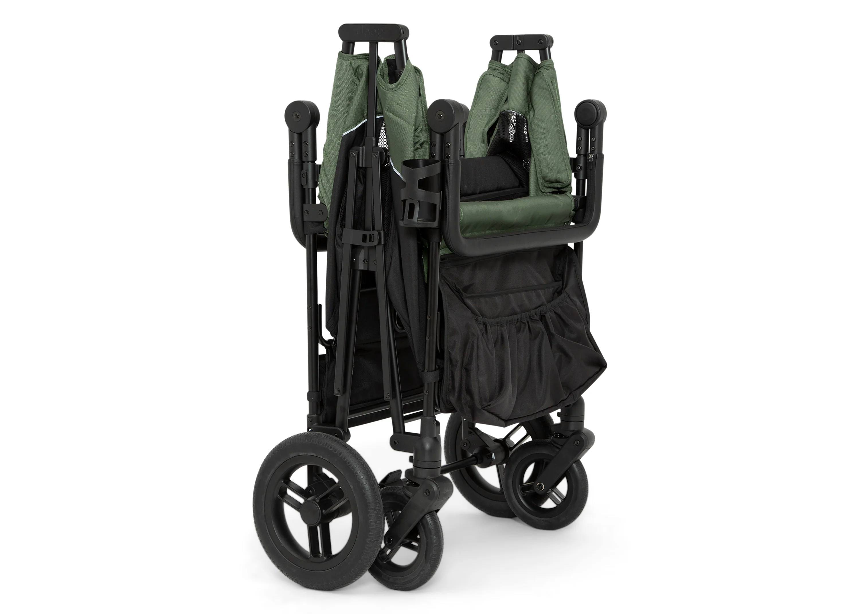 Carrito-Paseador Jeep Wrangler Deluxe para 4 Niños – Capota Desmontable, Bolsa Térmica, Asientos Modulares, Almacenamiento XXL, Ruedas Antipinchazos, Manillares Ajustables