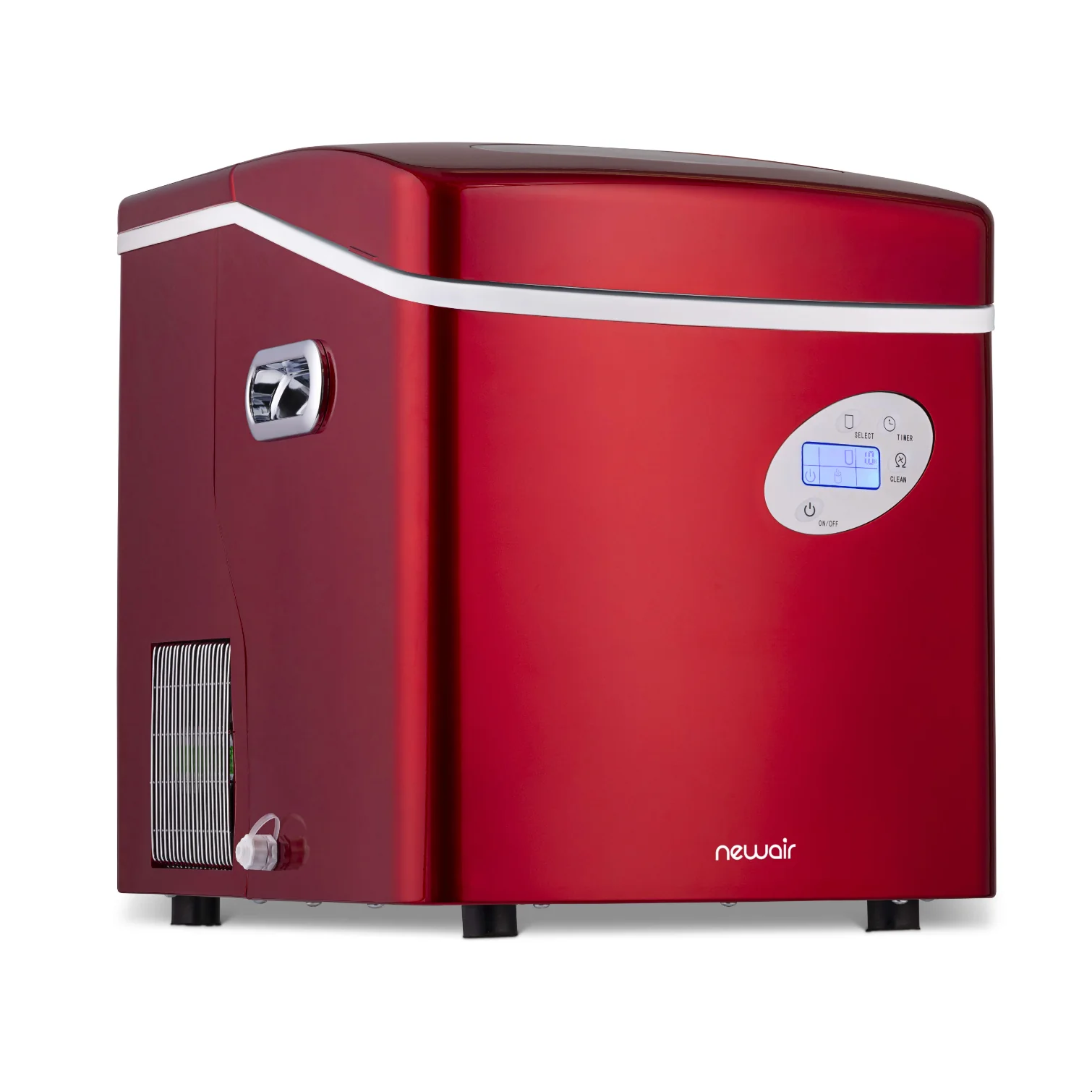 2025 Máquina de Hielo de Encimera Newair® – Cubos de Hielo en Forma de Bala, Rojo