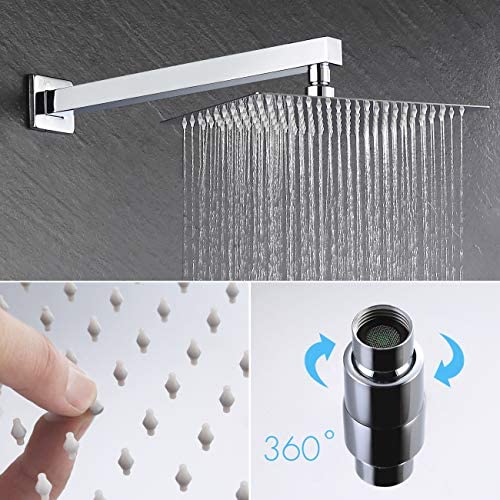 Sistema de Ducha KES con Cabezal de Ducha Rain de 12 Pulgadas