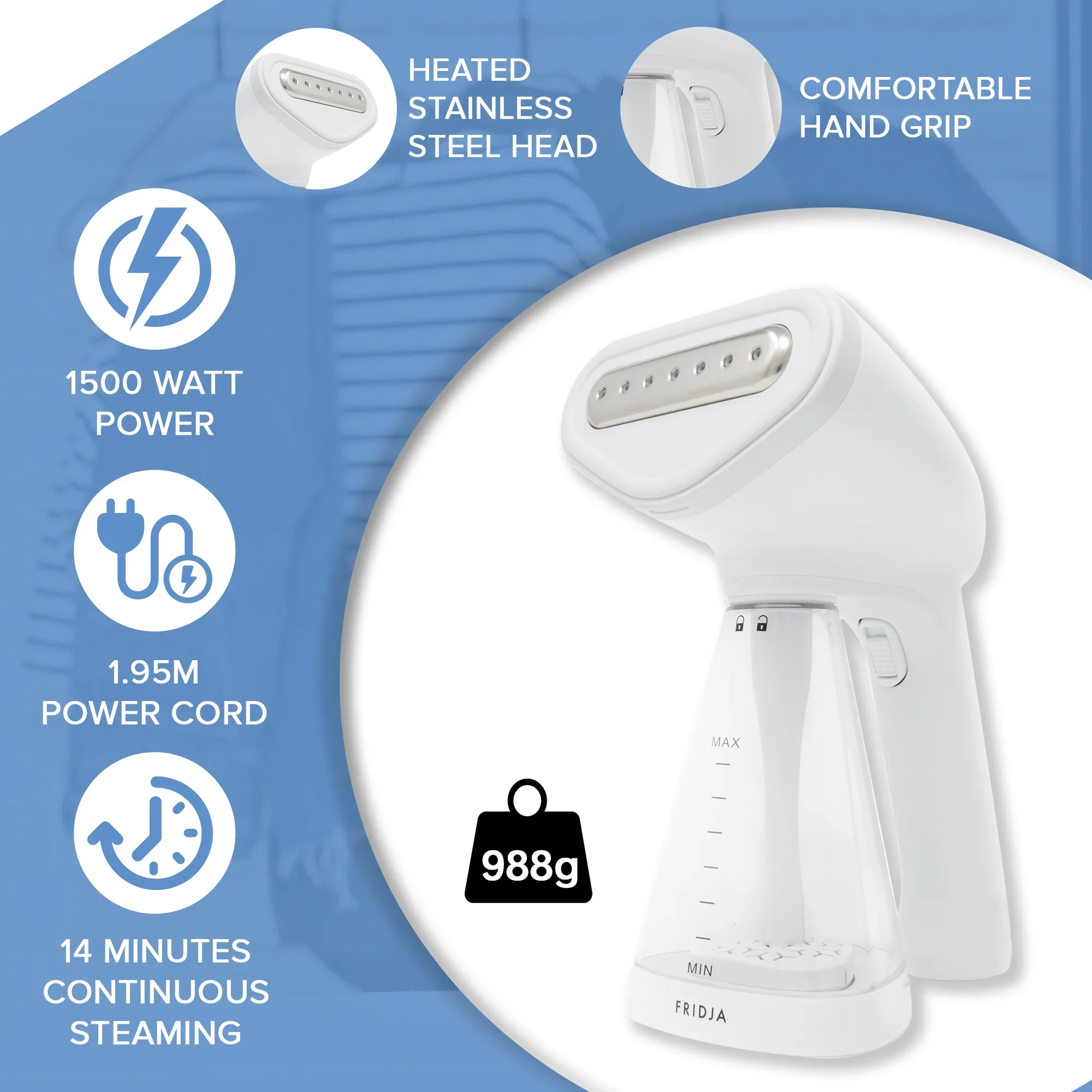Fridja F10 - Vaporizador de Ropa Portátil