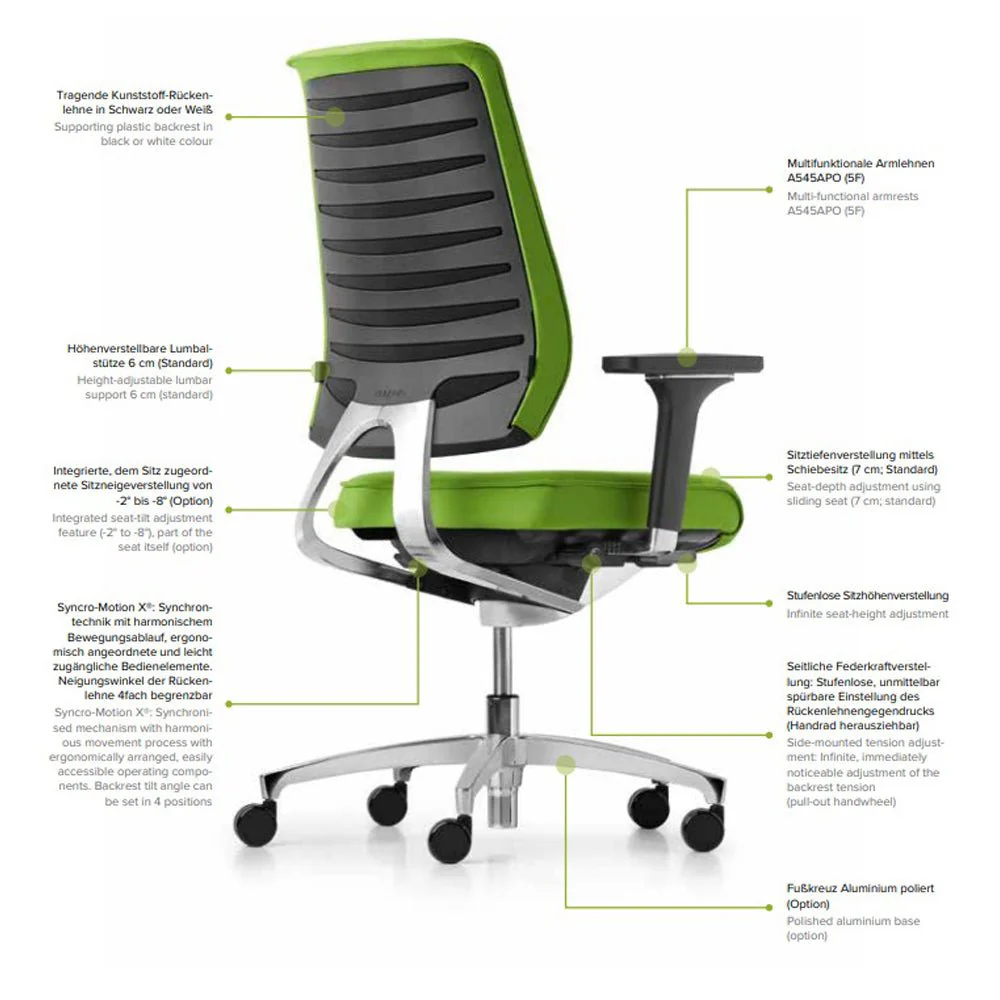 2025 Silla de Oficina Ergonómica Dauphin X-CODE XC 5380_SLP – Entrega Inmediata