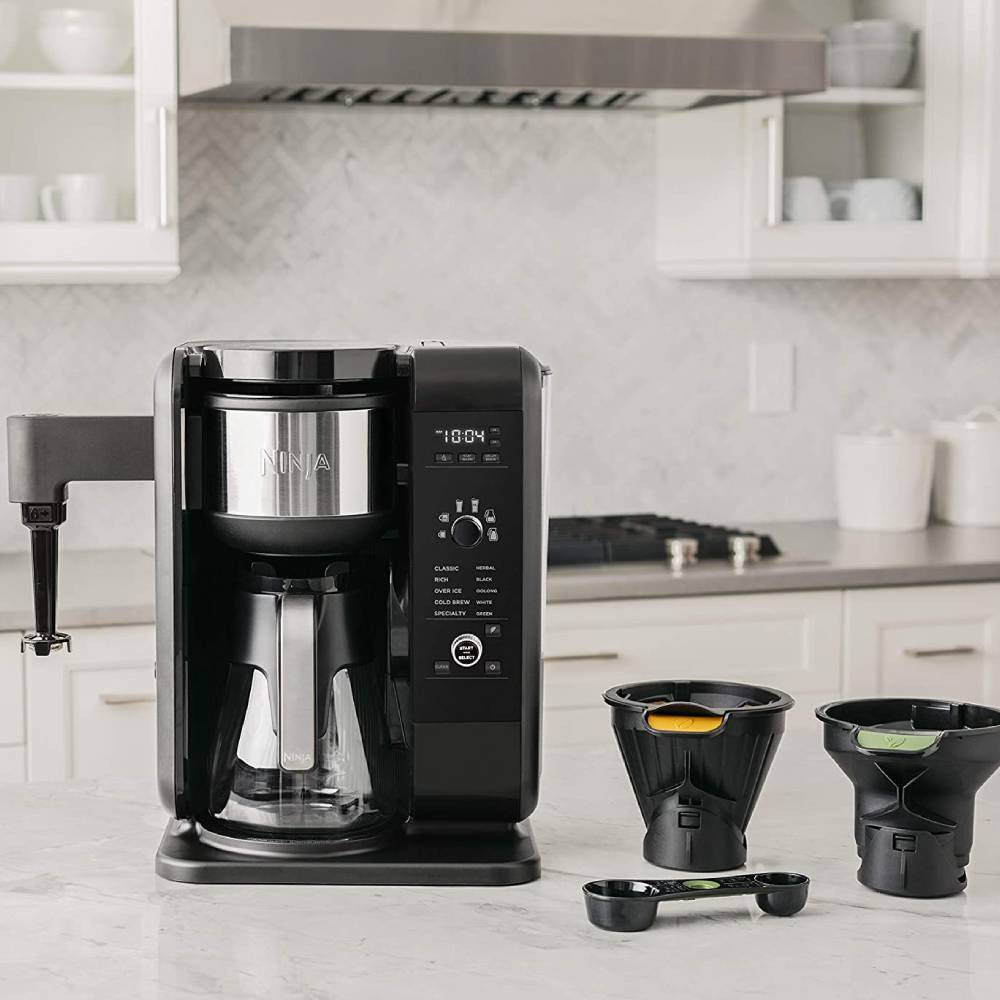 Sistema Ninja de Infusión Caliente y Fría, Cafetera y Tetera con Auto-iQ y Jarra de Vidrio