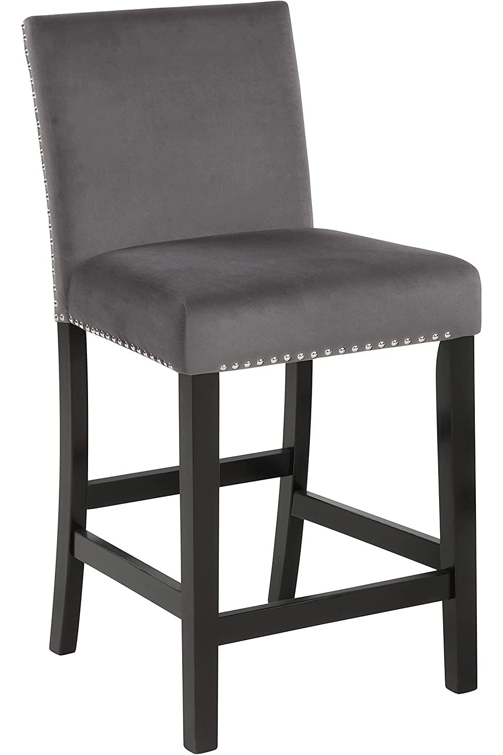 2025 New Classic Furniture Celeste Set de Comedor de 5 Piezas con Mesa Redonda de Mármol Sintético y 4 Sillas, 42 Pulgadas, Gris