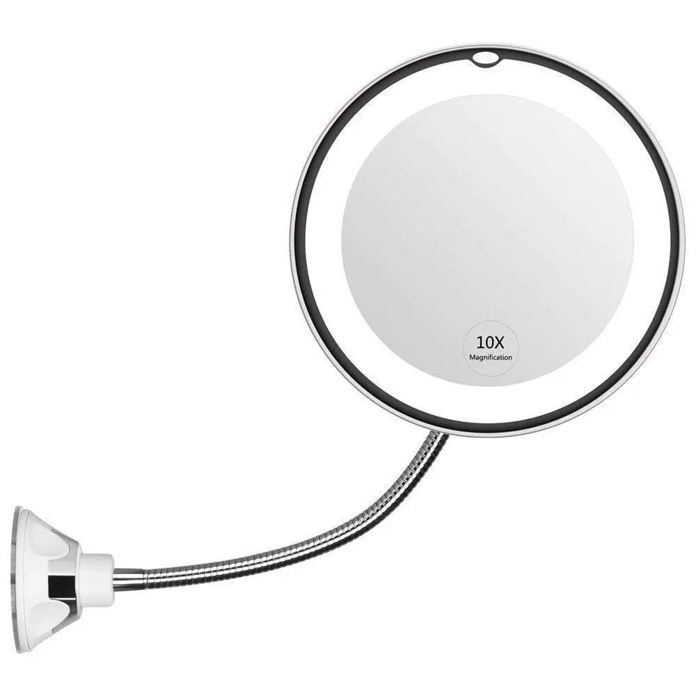 Espejo de Maquillaje Iluminado con Aumento 10X LED para Tocador