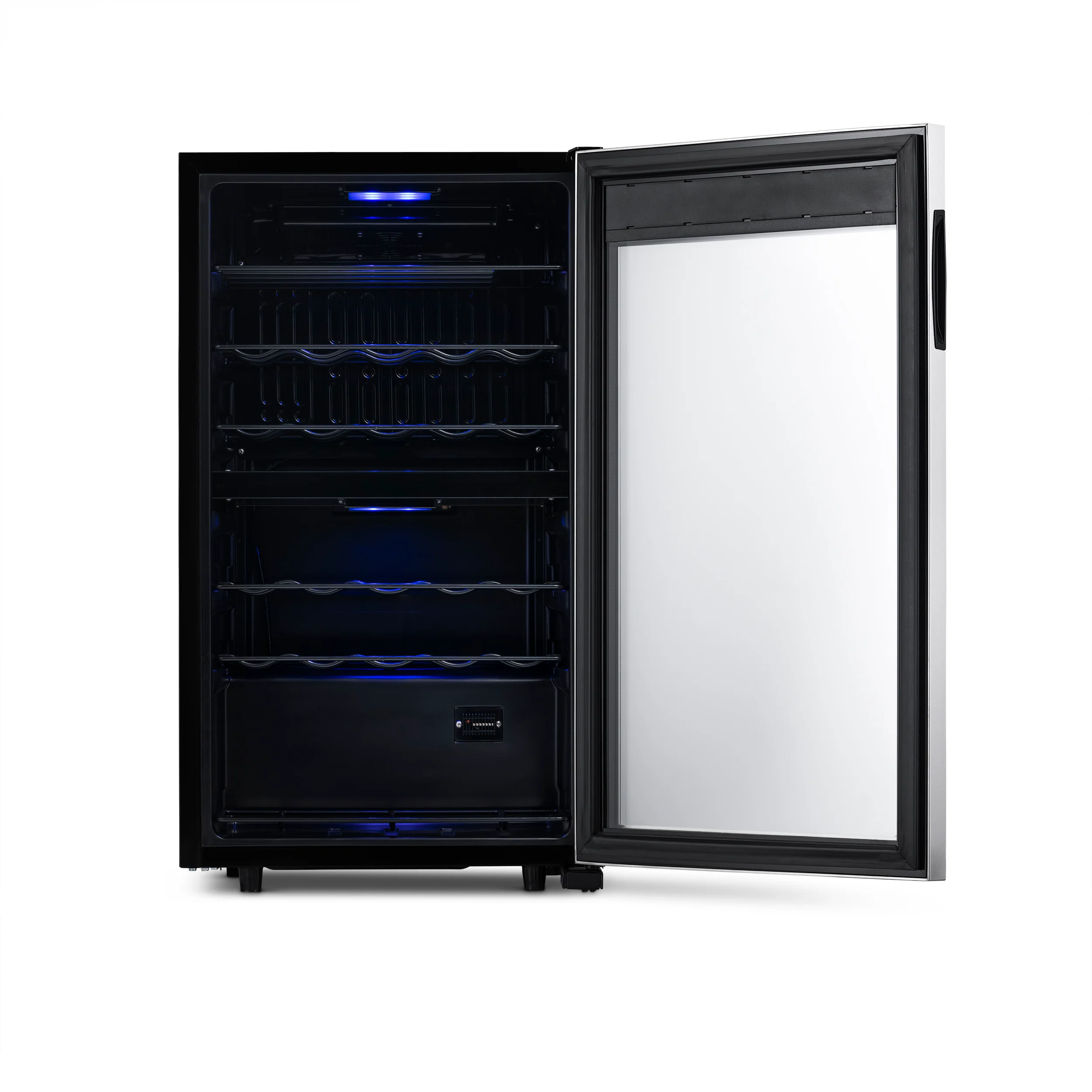 2025 Refrigerador de Vinos Independiente Newair® – 28 Botellas (48 cm), Doble Zona, Acero Inoxidable