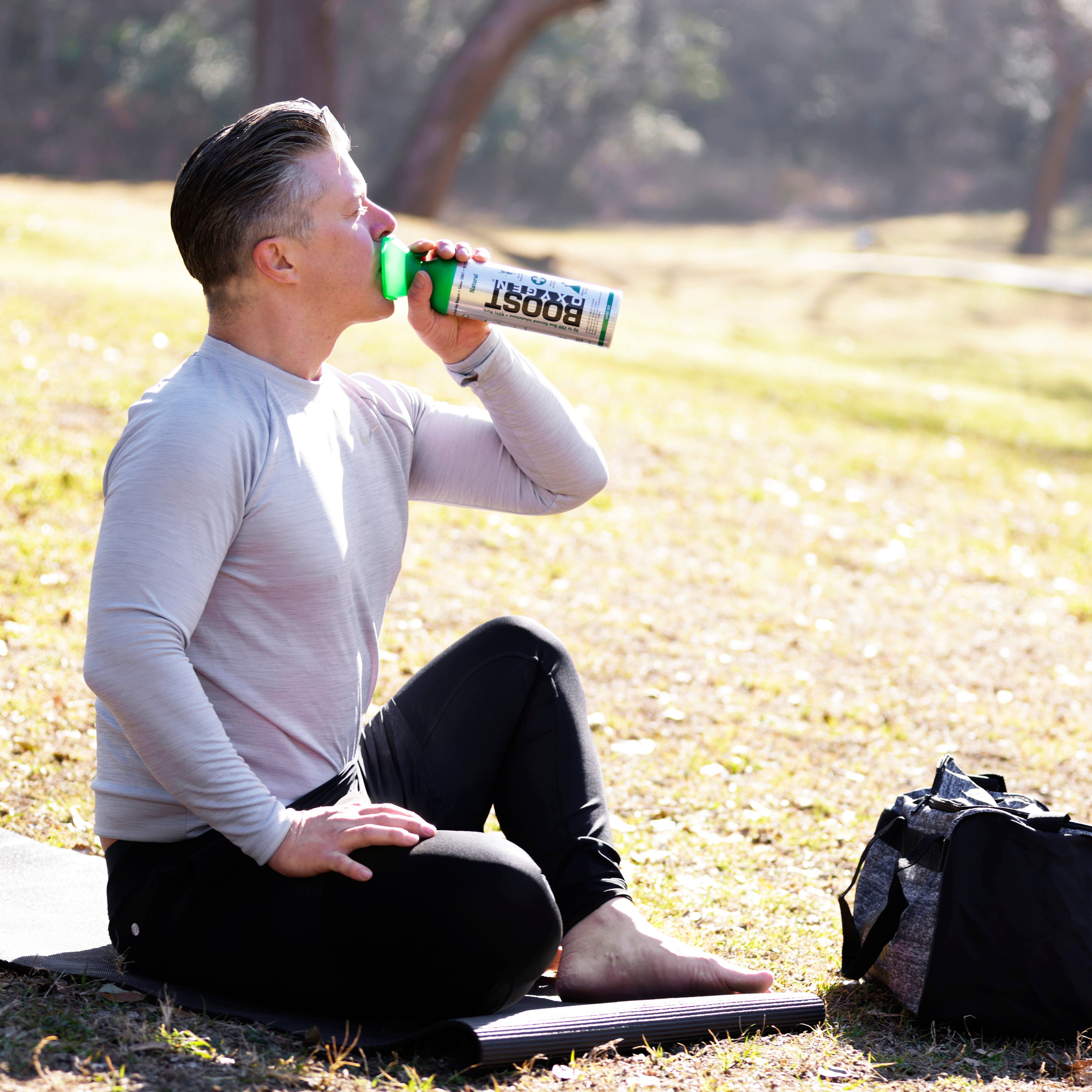 Boost Oxygen Natural Portátil 10 Litros Oxígeno Puro en Botella, Sin Sabor (Paquete de 18)