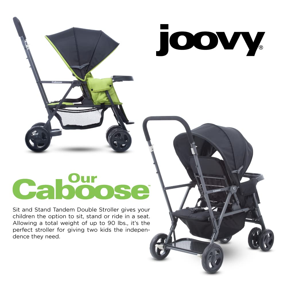 2025 Silla de Paseo Joovy Caboose Graphite Appletree – Cochecito Doble Compacto y Versátil