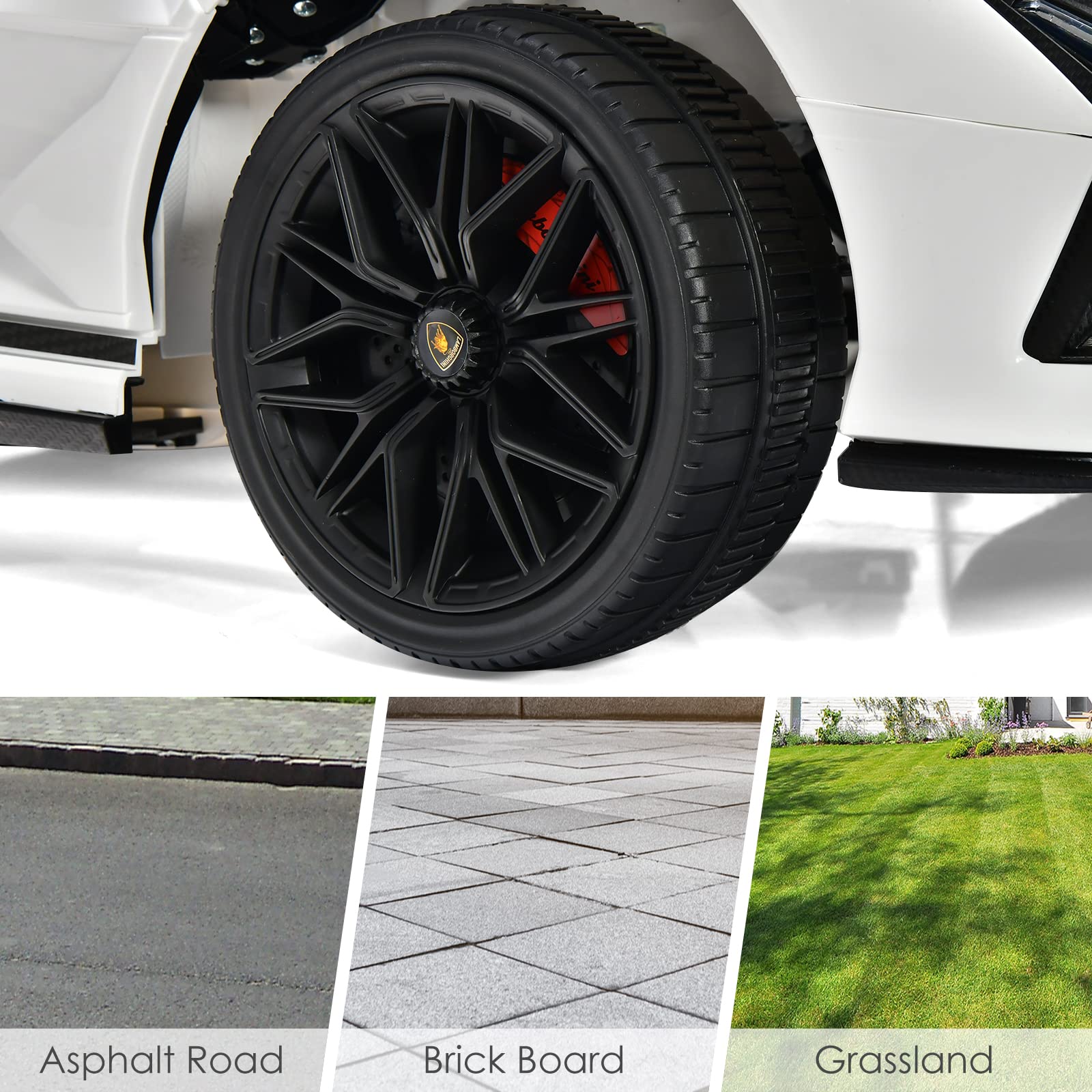 Lamborghini Licenciado Eléctrico con Suspensión y Bluetooth
