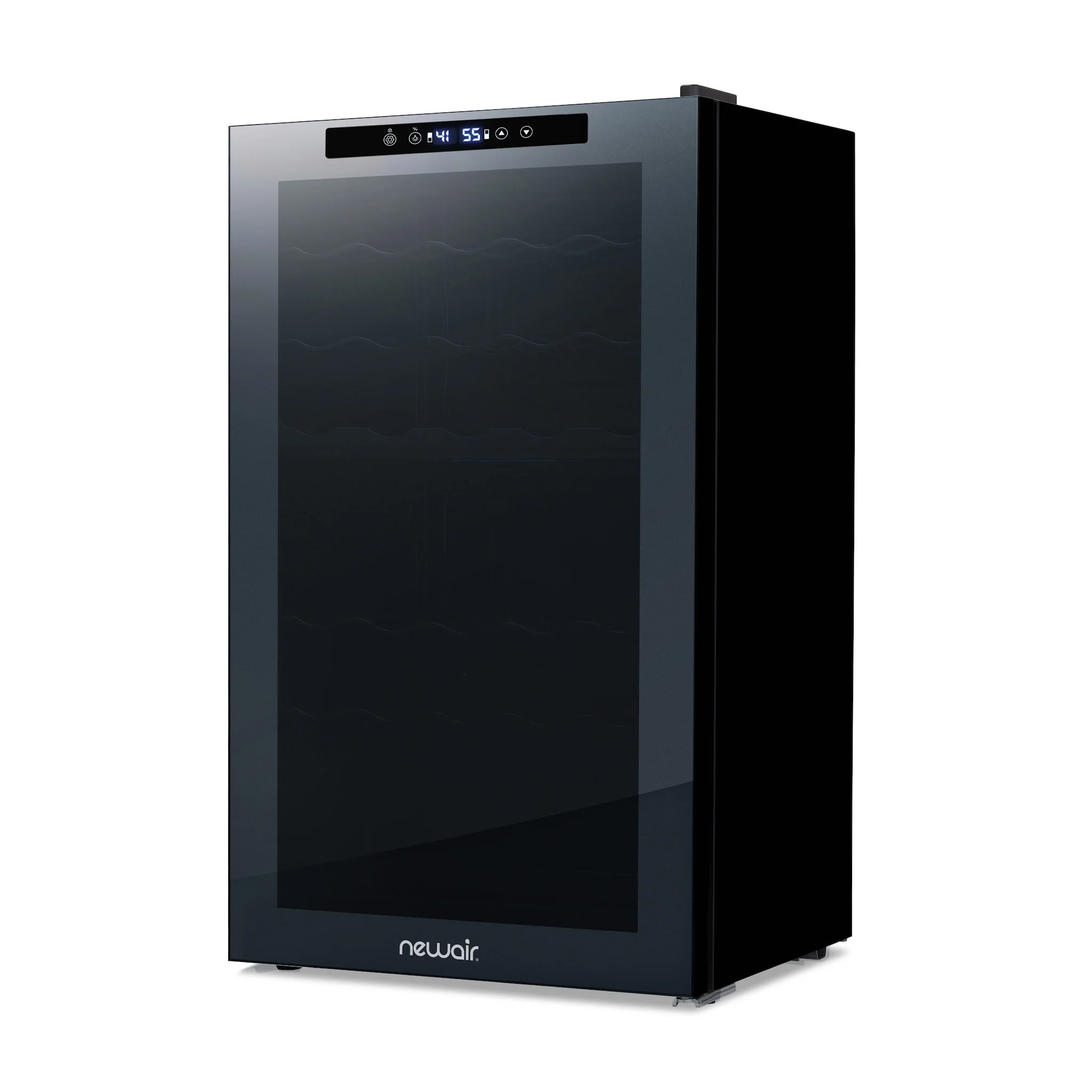 2025 Refrigerador de Vinos Independiente Newair® Negro – 33 Botellas, Doble Zona – 19,5
