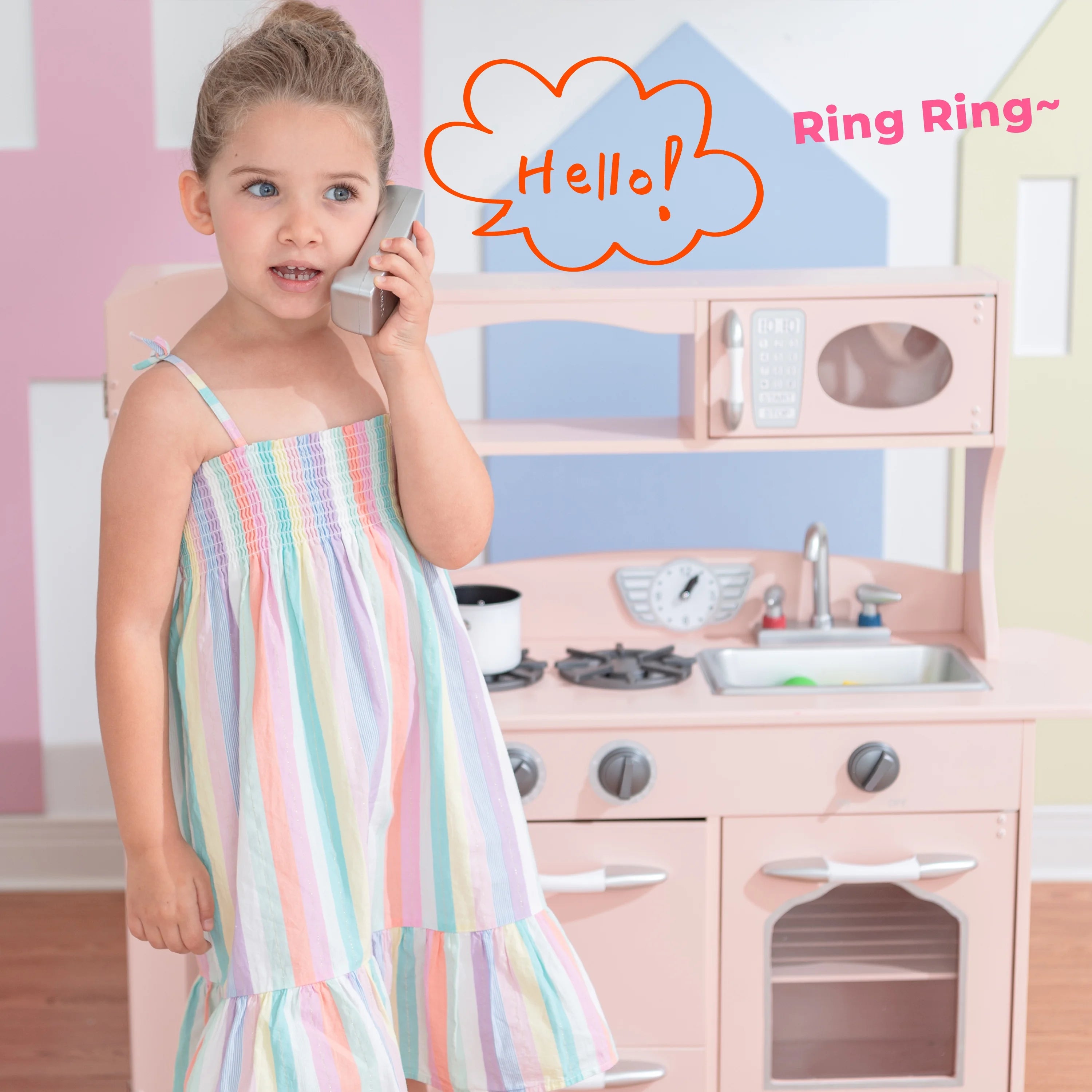 Cocinita de Juguete de Madera Retro Little Chef Westchester, Rosa
