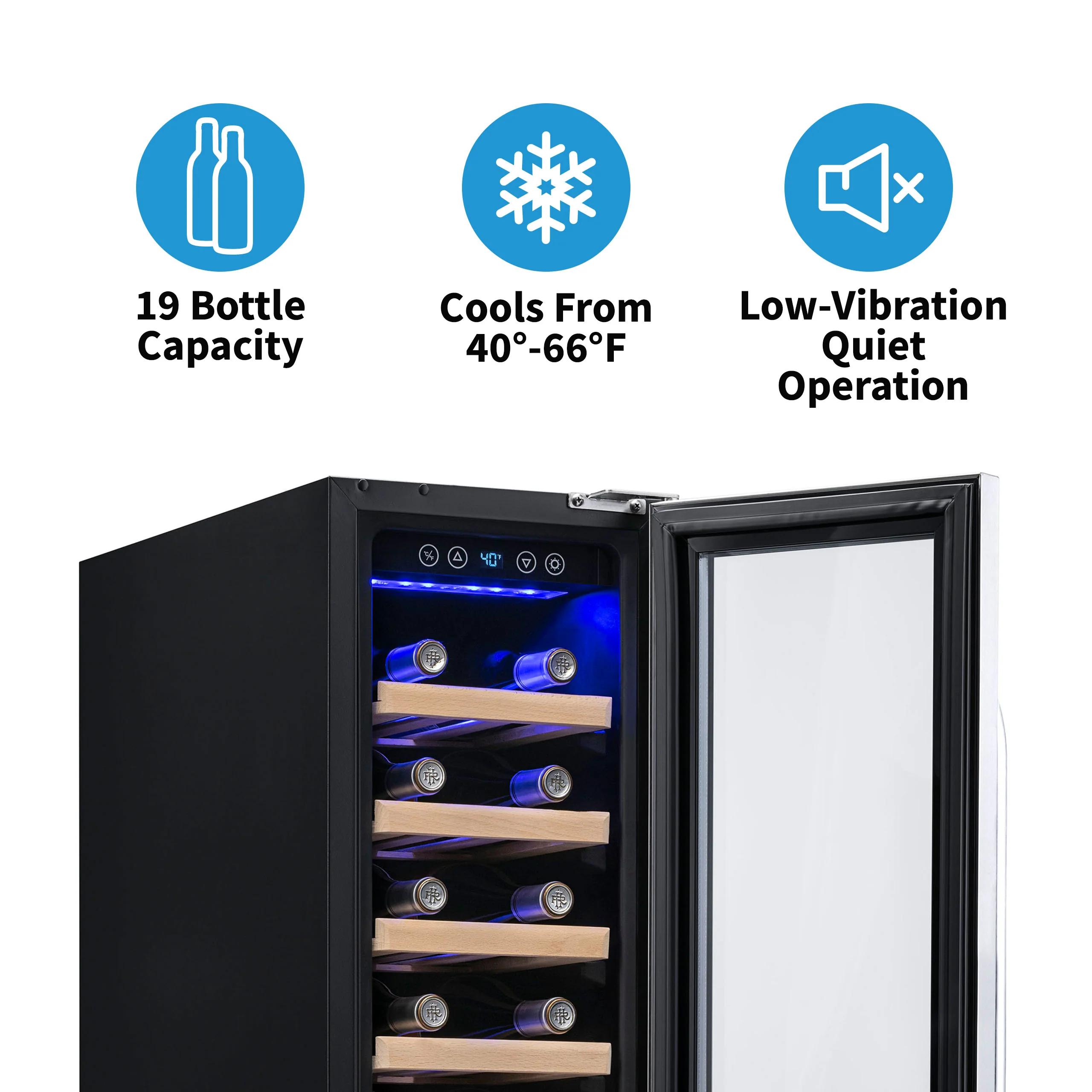2025 Refrigerador de Vinos Empotrable Newair – Acero Inoxidable