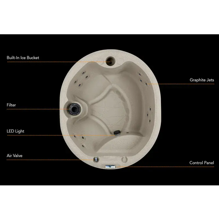 Lifesmart Spas Spa Oval Plug and Play para 4 Personas con 13 Chorros