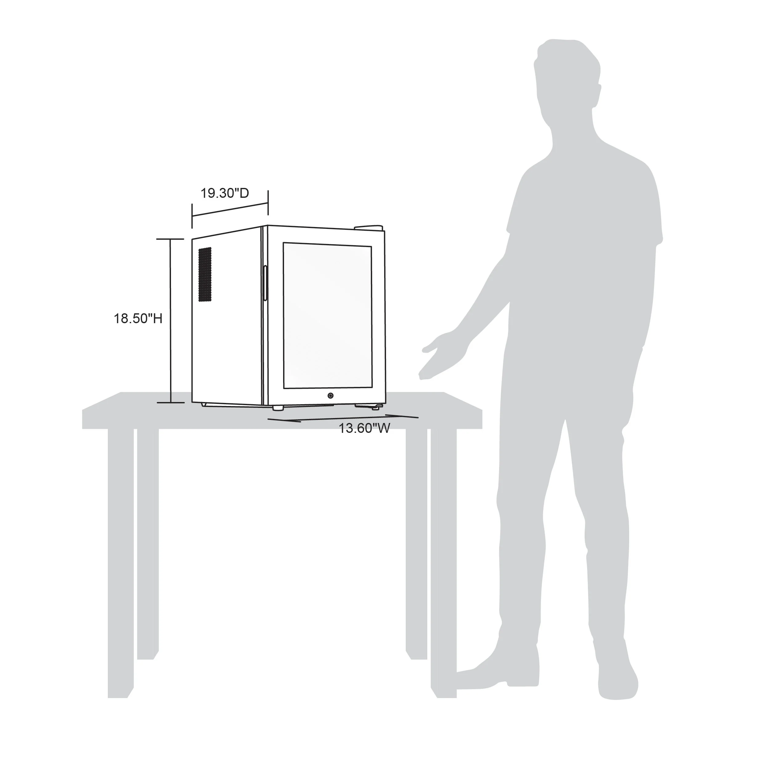 2025 Humidor eléctrico para puros Newair® con Opti-Temp™, capacidad para 250 puros