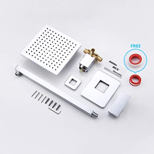 Grifo de Ducha KES Negro con Válvula de Ducha y Cabezal de Lluvia