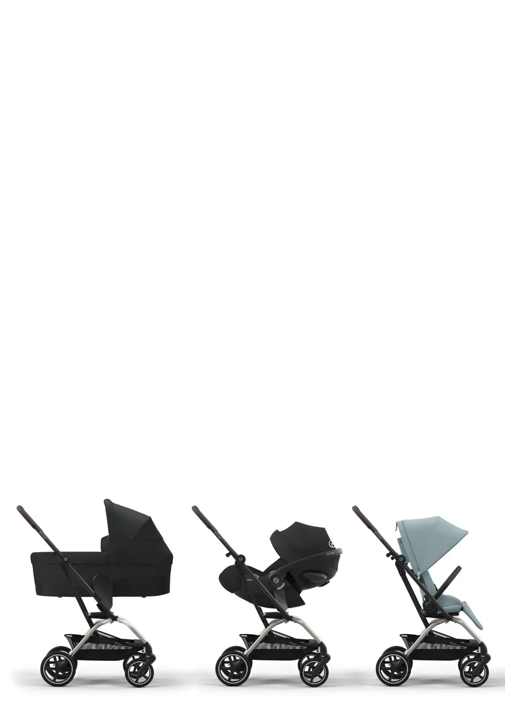 2025 Cochecito Eezy S Twist+2 Taupe / Azul Tormenta