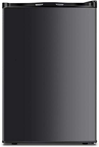 Antarctic Star Congelador Vertical Compacto con Puerta Simple Reversible de Acero Inoxidable, Estantes Ajustables y Removibles para Hogar y Oficina, 1.1 pies cúbicos, Color Negro