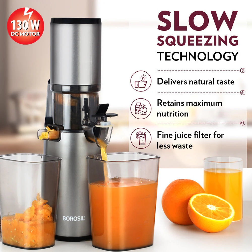 2025 Extractor de jugos Borosil Smart Juice Slow Juicer