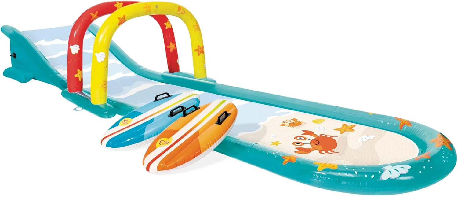 Intex Área de Juego Inflable Jungle Adventure – Piscina con Tobogán y Juegos de Agua para Niños