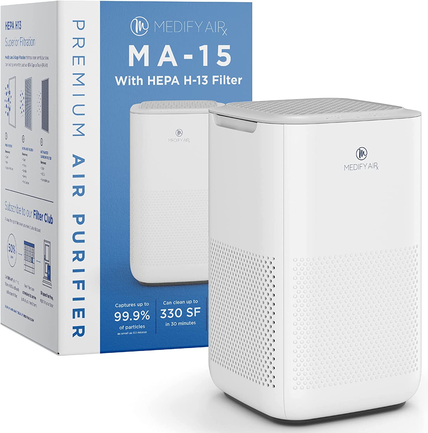 Purificador de Aire Medify MA-15 con Filtro HEPA Verdadero H13