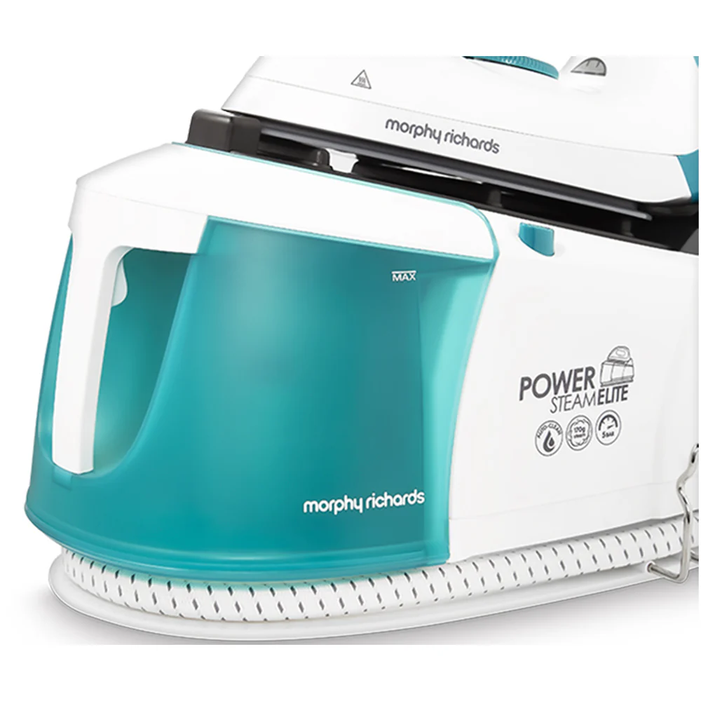 2025 Morphy Richards 332014 Power Steam Elite - Centro de planchado con sistema de autolimpieza, 1,35L, Verde - Planchado de alta gama - Sencillez y eficacia