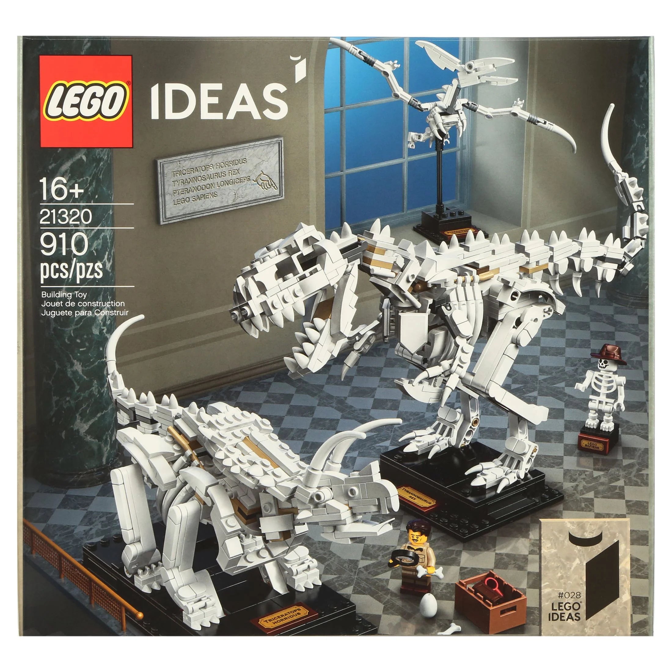 LEGO Ideas 21320 Fósiles de Dinosaurios – Set de Construcción (910 Piezas)