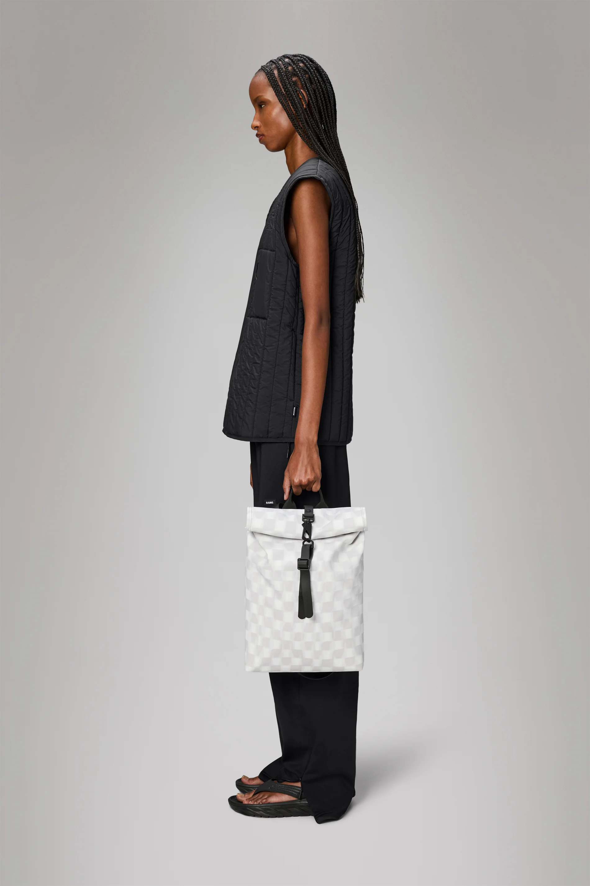 2025 Rolltop Rucksack Mini – Mochila Urbana Compacta e Impermeable con Cierre de Mosquetón – Tejido PU – Ideal para Desplazamientos Diarios