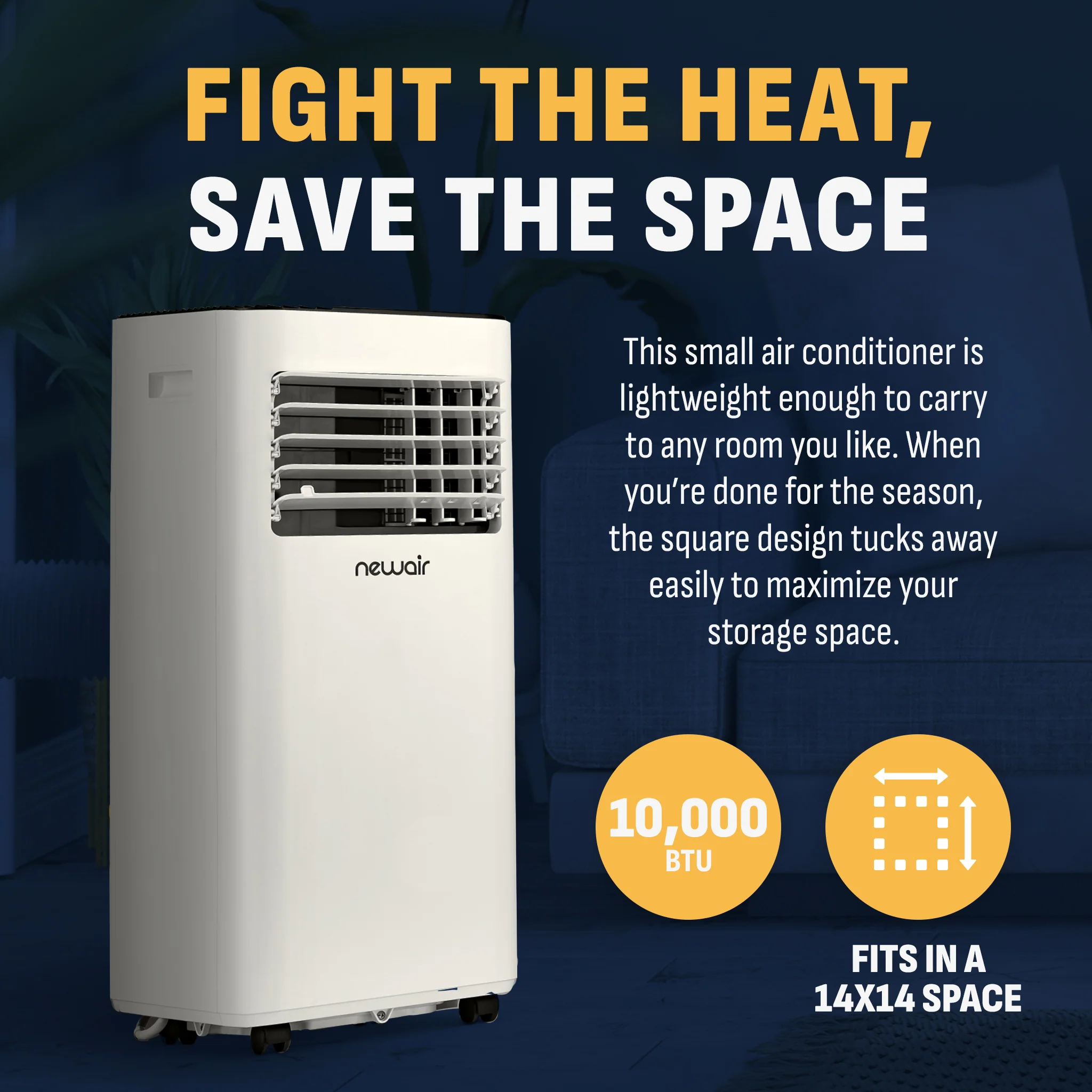 2025 Newair® Aire Acondicionado Portátil Compacto – 10 000 BTU