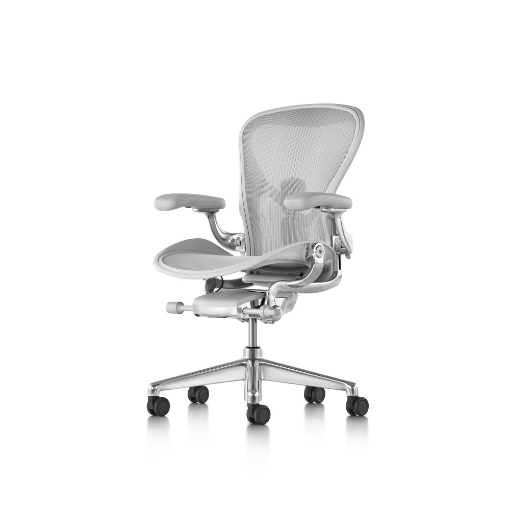 2025 Aeron Remastered - Silla de oficina tamaño B, acabado satinado mineral