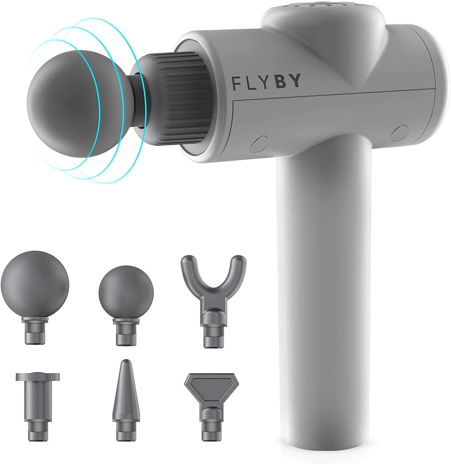 Pistola de Masaje de Tejido Profundo – Flyby F1Pro – Masajeador de Mano para Cuello y Espalda para Alivio del Dolor