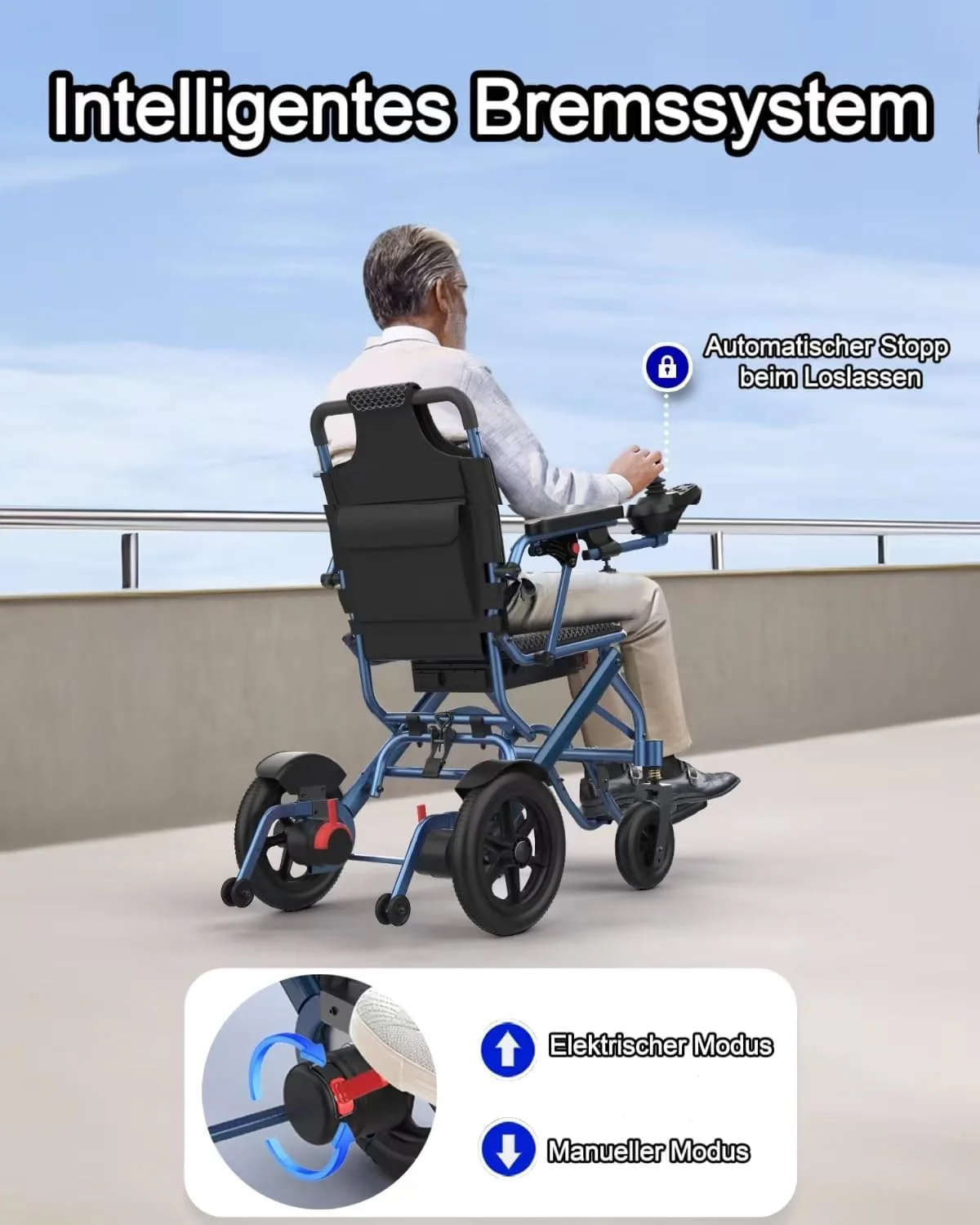 2025 Silla de ruedas eléctrica plegable ByteTecpeak D04 – ligera, potente y fácil de transportar