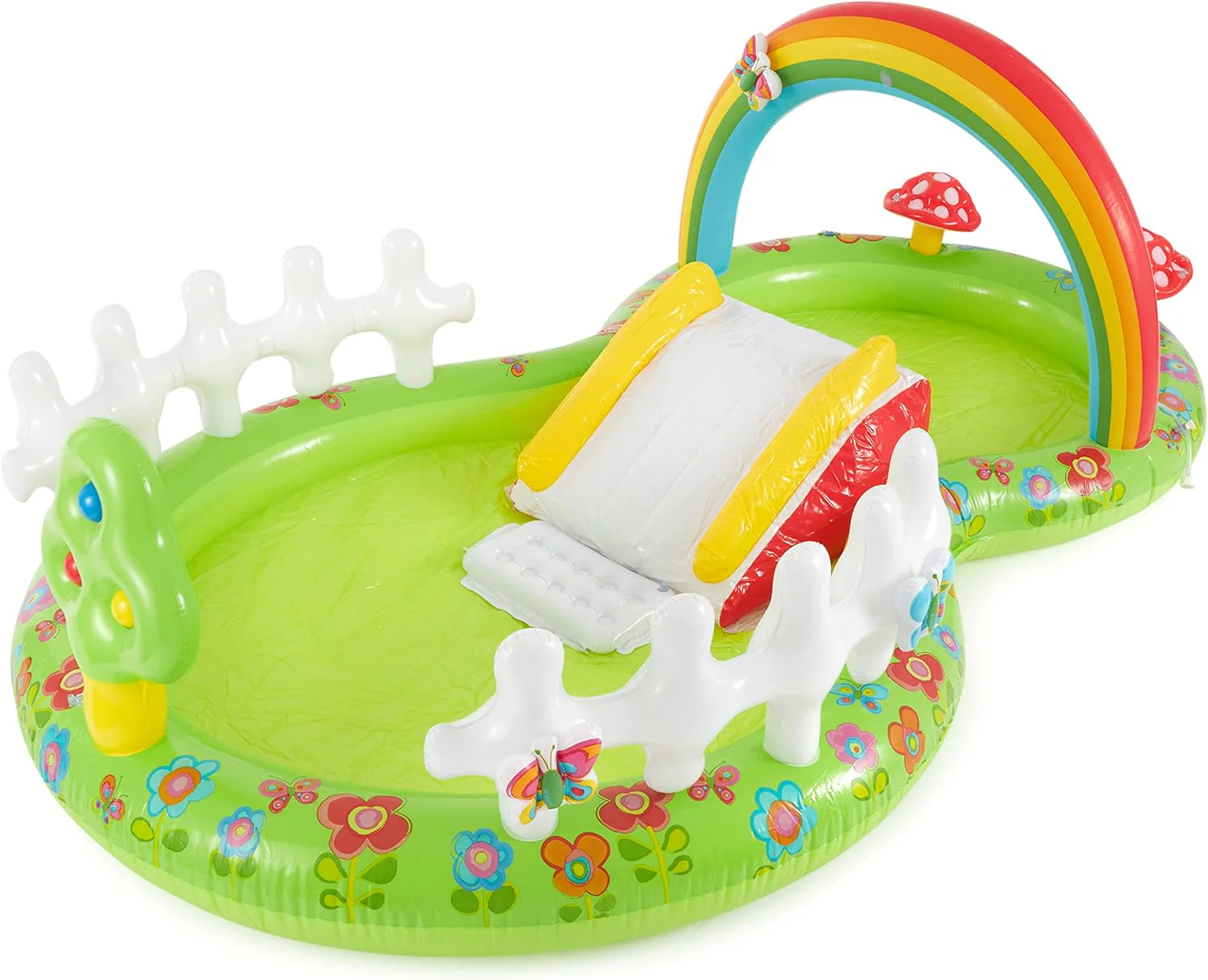 Intex Área de Juego Inflable Jungle Adventure – Piscina con Tobogán y Juegos de Agua para Niños