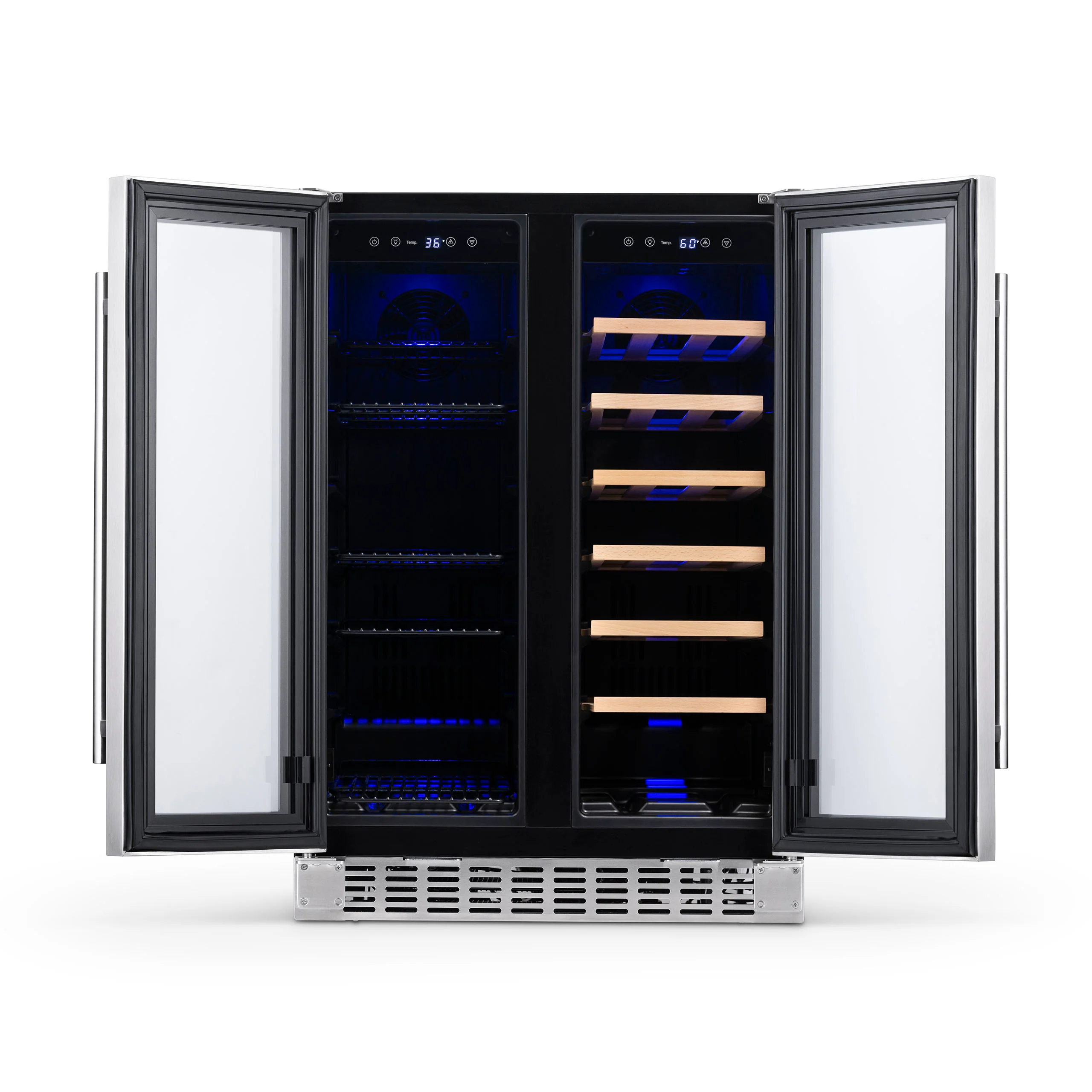 2025 Newair® Refrigerador Premium para Bebidas Empotrable de Doble Zona – 58 Latas y 18 Botellas – 24