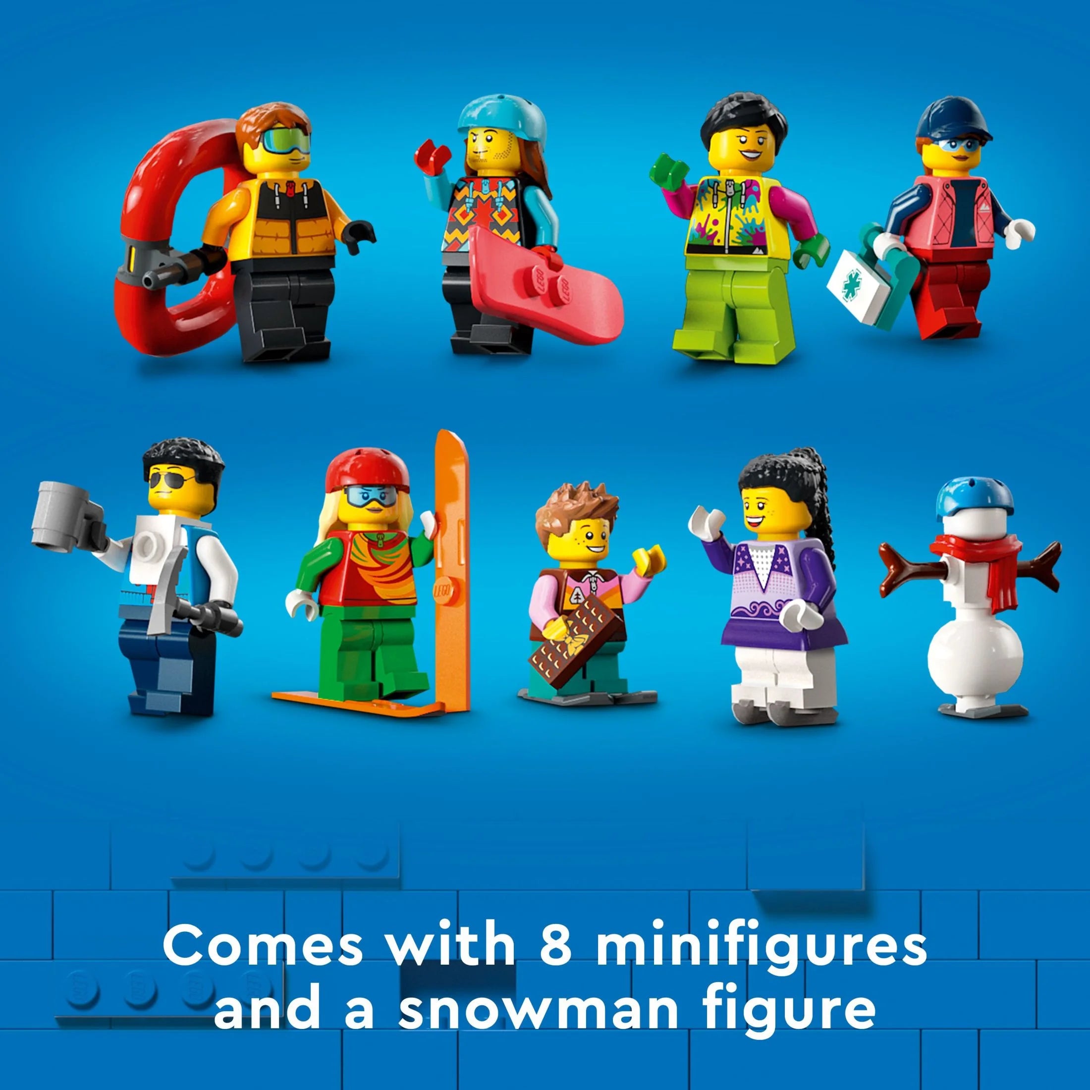 Centro de Esquí y Escalada LEGO City 60366, Set de Construcción de 3 Niveles con Pista de Esquí, 8 Minifiguras y 2 Figuras de Animales para Juego Imaginativo de Deportes de Invierno, Idea de Regalo Divertida para Niños y Fanáticos del Esquí