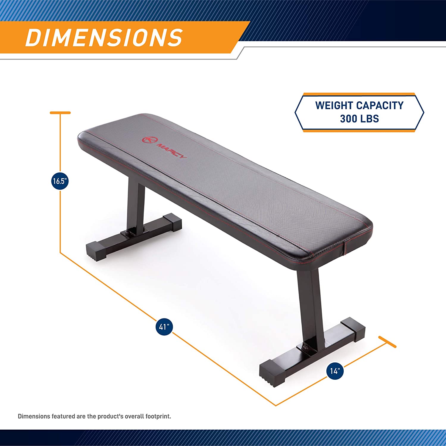 Banco de Pesas Marcy Flat Utility con Capacidad de 600 lbs para Entrenamiento de Pesas