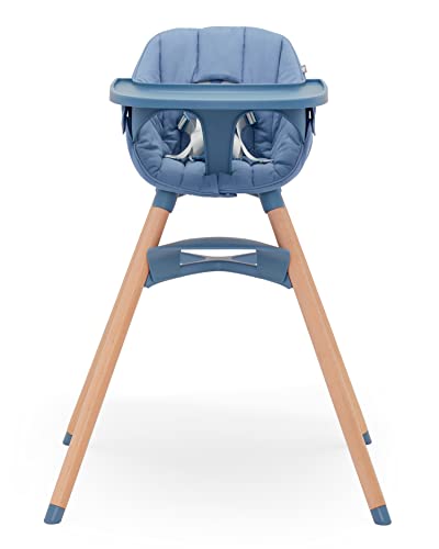 2025 Lalo The Chair Convertible 3-en-1 – Silla Alta de Madera para Bebés y Niños, con Bandeja Apta para Lavavajillas y Reposapiés Ajustable – Color Licorice