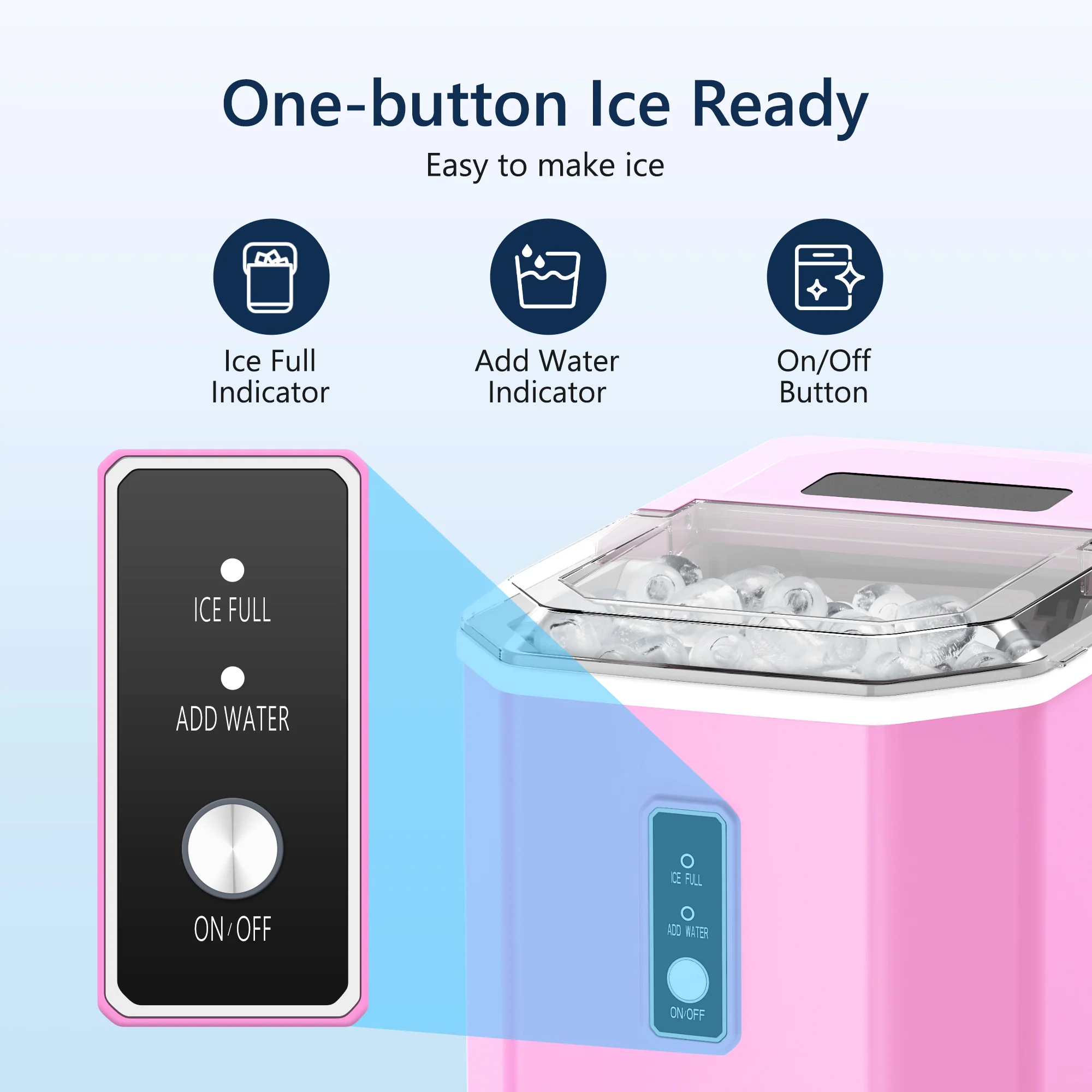 2025 Máquina de hielo de encimera EUHOMY – 12 kg/24 h, portabilidad incomparable